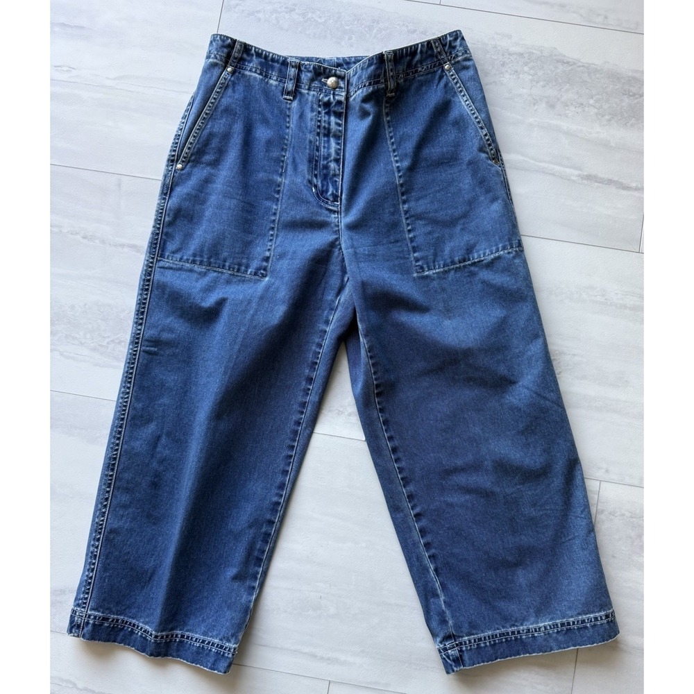 Vintage Crop Jean Lauren Ralph Lauren Size 4 Mom Baggy Big Pocket 90s 80s EUC
